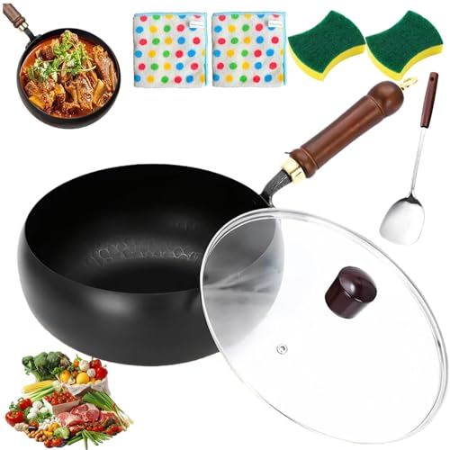 Poêle à frire en fer forgé pour cuisine maison