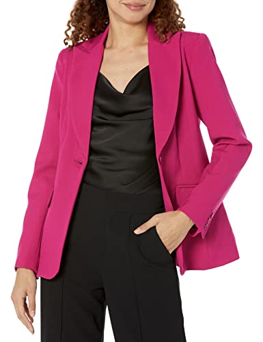 Trina Turk Women's Plaid Blazer, Aurora Pink Multi, 6 #TOP22