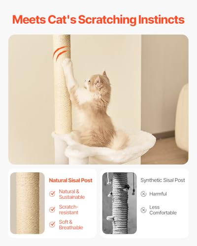 Árbol para gatos grande de 68.9 pulgadas con varias alturas miniatura 3