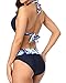 CharmLeaks Womens Bikini Swimsuits Adjustable Strap Bikini Halter Swimwear Navy S