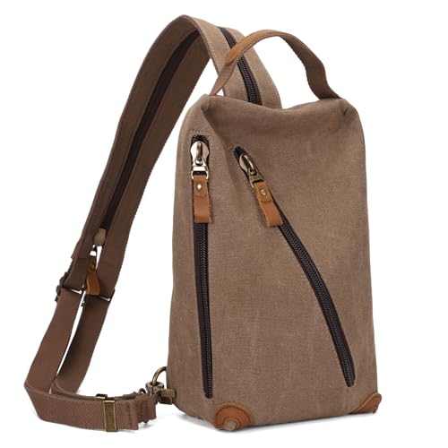Image of KL928 Canvas Sling Bag crossbody Bags Small Backpack Pack Travel Purse convertible purses for Women Men