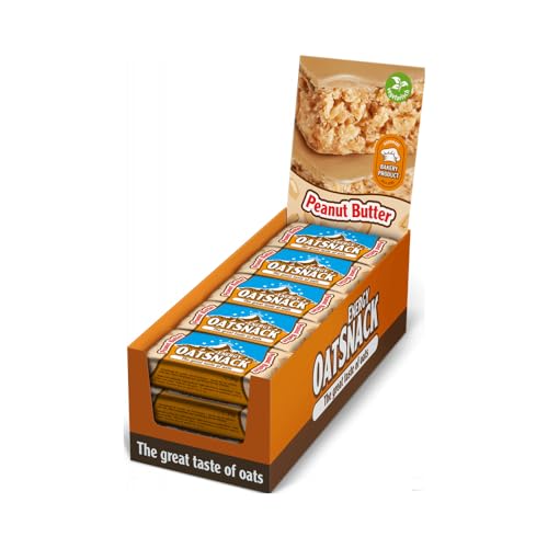 EnergyOatSnack Peanutbutter (15x65g) | Kohlenhydrat Energieriegel mit Haferflocken für Sport & Freizeit | Langanhaltende Energie & leckerer Geschmack | Handgemacht & Veggie | Das Original