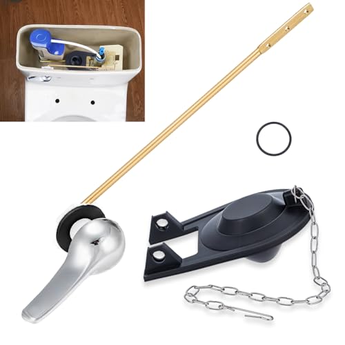 AHANDMAKER Kit universel de rechange pour poignée de toilette en laiton - 5,1 cm - Avec levier de réservoir de chasse d'eau - Pour salle de bain, toilettes, décoration de maison