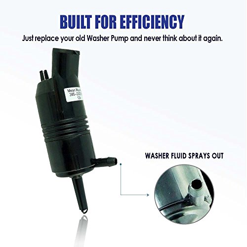 Mean Mug Auto 385-232316B Windshield Washer Pump (Rear) W/Grommet - Compatible With Chevrolet (Chevy), Buick, Gmc, Cadillac, Pontiac - Replaces Oem #: 89001126, 22127573, 22087136, 22054177 #TOP4