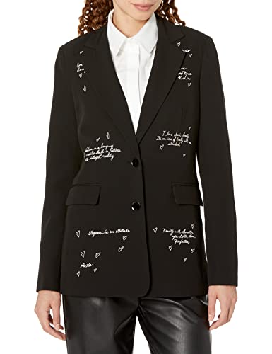 Karl Lagerfeld Paris Blazer décontracté veste noire ajustée moderne