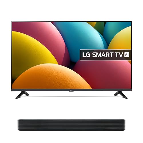 LG 43LR60006LA (2024) 43-Inch Full HD HDR Smart TV bundle with SQM1 Bluetooth All-In-One Soundbar 2.0 Channel option