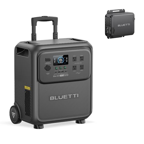 Image of BLUETTI Elite 400 Portable Power Station with Charger 1 (Ship Separately), 560W DC-DC Alternator Charger, 7.5H Full Charge via Car, 3840Wh 2600W LFP Batttery Backup for Home Backup, Outage, RV Life