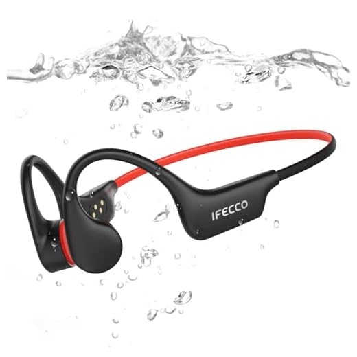 IFECCO Waterproof Headphones for Swimming,Bone Conduction Headphones Bluetooth 6.0,IP68 Waterproof Swimming Earbuds Underwater with 8G MP3 for Running Cycling Sports