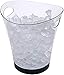 Wiadro do lodu, wiadro na lód ze szczypcami do lodu, LED, 5 l, kolorowe plastikowe wiadro na lód, 7 kolorów, szampan, wino, napoje, piwo, lód, chłodziarka na imprezę, do baru, restauracji, zasilanie przez 2 baterie AA, idealne na imprezę z grillem