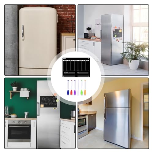 Weekly Planner Wipe Clean, Acrylic Fridge Calendar, Magnetic Weekly Meal Planner, Notepad for Important Reminders for Home Offices (Set 2.) - Image 6