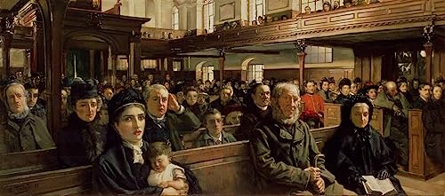 Tableau toile le Sermon de Walter Tyndale pour habiller un grand mur vide