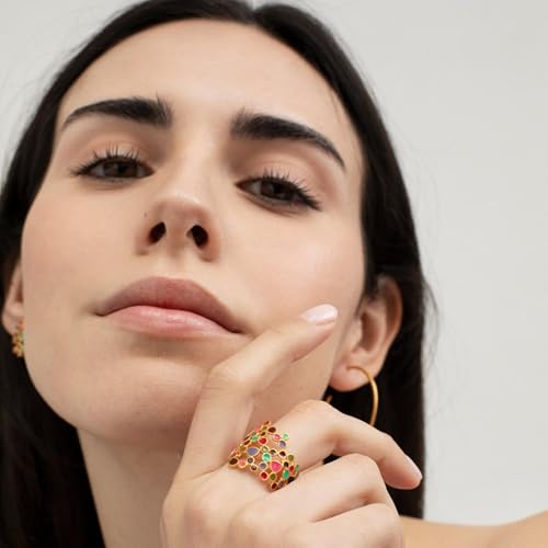 Bague large multicolore Candy Colours Joidart pour illuminer vos tenues - 5