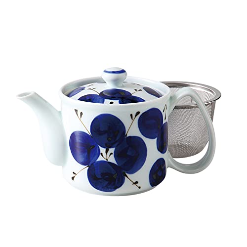 波佐見焼 軽量 ポット 急須 約350ml 四方花絵 日本製 74060のサムネイル