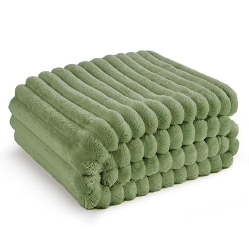 Bedsure GentleSoft Christmas Throw Blanket for Couch - Cozy Soft Blankets for Women, Cute Small Fleece Christmas Throws Gifts for Teens Girls Room Home Decor, Reseda, 50x60 Inches