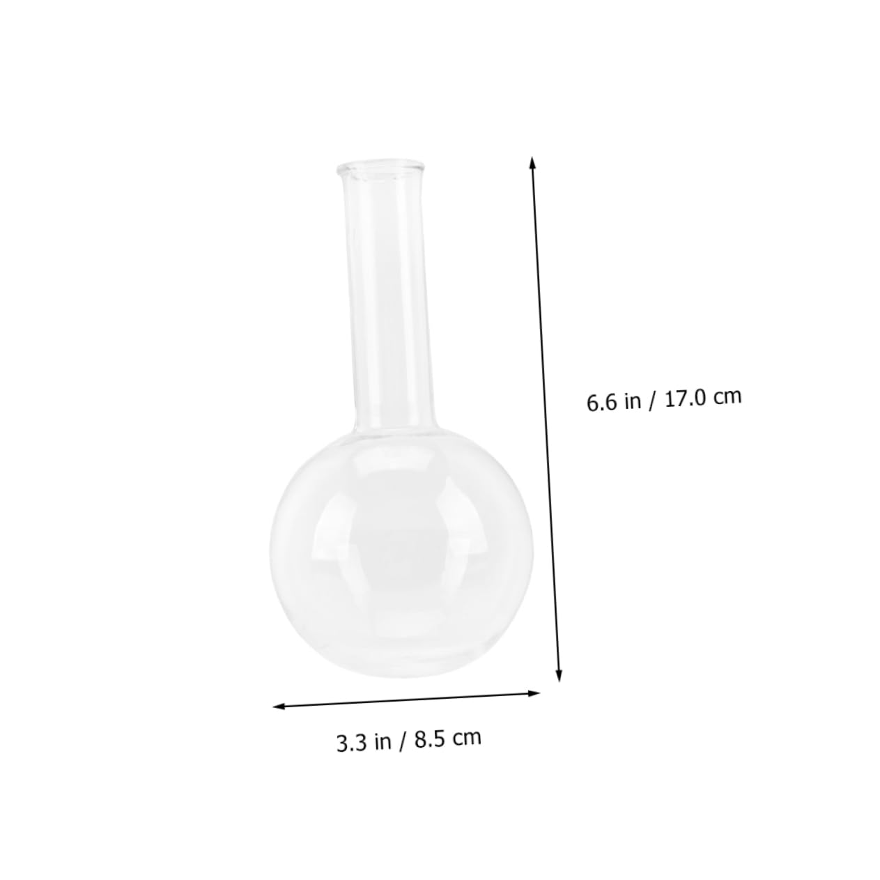 Matraz de Fondo Plano 250ml 3 Piezas de Vidrio Transparente | Cuello Estrecho, Pared Uniforme, Apto para Calentamiento, Educación E Investigación