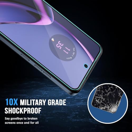 Image of SHILD Tempered Glass Screen Protector Compatible for Motorola Moto G84 / G34 (6.5-Inch) - Full Edge-to-Edge Coverage, 9H Hardness, HD Clarity, Easy Installation Kit