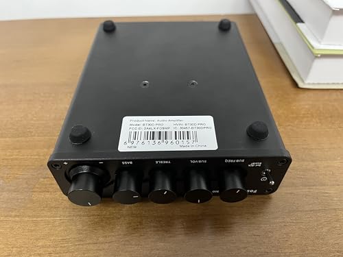 Fosi Audio BT30D Pro Bluetooth Verstärker 2.1 Kanal, Mini HiFi Verstärker mit TPA3255 Chips 165W x2+350W & Bass-Höhenregler, Audio Receiver für Desktop/Außenlautsprecher/Regallautsprecher/Subwoofer