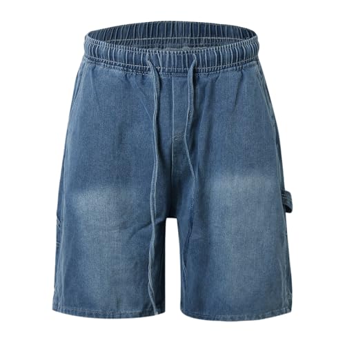 Short en jean baggy homme d'inspiration vintage hip hop pour un style skater large et decontracte