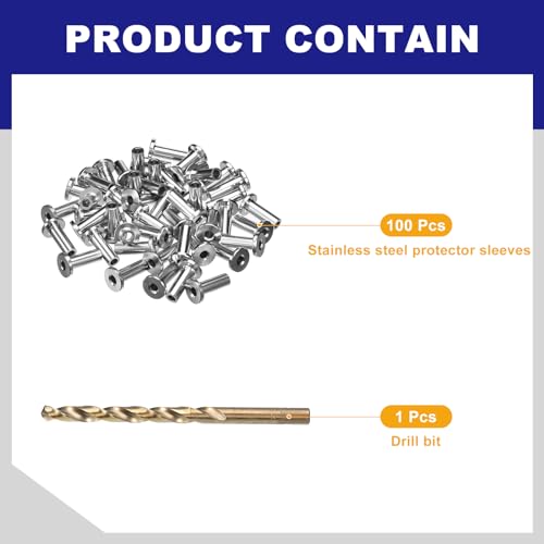 Manchons de protection inox pour sécuriser un câble de garde-corps - 6