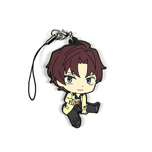 Momoso_Store Bungo Stray Dogs Anime Dazai Osamu Atsushi Nakaji Edogawa Ranpo Rubber Strap/mobile Phone Charms