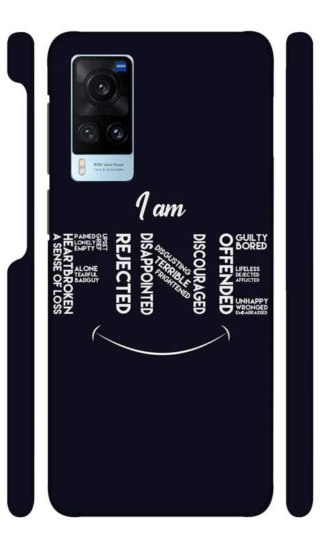 DASP I'm Fine |Designer Printed Hard Back Cover for Vivo X60 Premium & Attractive Case for Your Smartphone