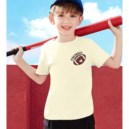 Toddler Game Day Shirt Football Sunday Tshirt for Girls Boys Rugby Athletic Outfit Kids Sports Fans Top 2-8T4