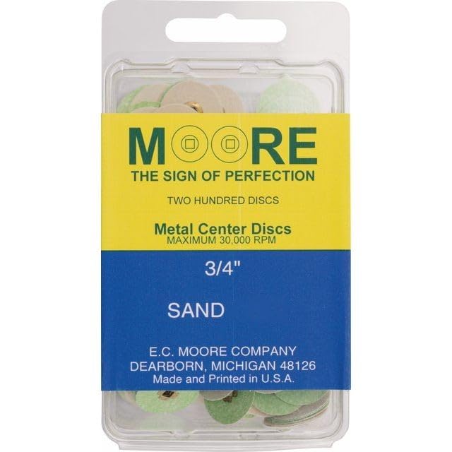 E. C. Moore's Sand Snap-on Disc 3/4" XX-Fine Grit Pkg of 200