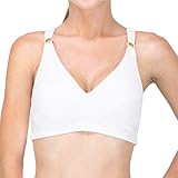 Cottonique Women's Hypoallergenic Slimfit Pullover Bra Made from 100% Organic Cotton (6, Natural)