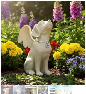 iHeartDogs Dog Memorial Gifts - Dog Angel Statue Garden Solar Light - Pet Memorial Figurine - Image 2