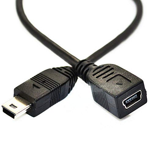 Mini 5Pin 延長ケーブル、Mini 5PinオスにMini 5Pinメス ケーブル 金メッキコネクタ付き 高速 480Mbpsのデータ転送同期リード 、Mini 5Pin 変換ケーブル