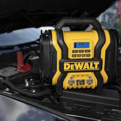 DEWALT DXAEPS14 2000 Peak Battery Amp 12V Automotive Battery Booster Jump Starter/Power Station with 120 PSI Compressor, 500W AC Power Inverter, and 15W USBa & 25W USB Ports - Image 4