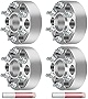 SCITOO 4X 6x4.5 12x1.25 66.1 2' Wheel Spacers 6 Lug Silver fit for xterra wheel spacers 00-15|for Pathfinder wheel spacers 96-18