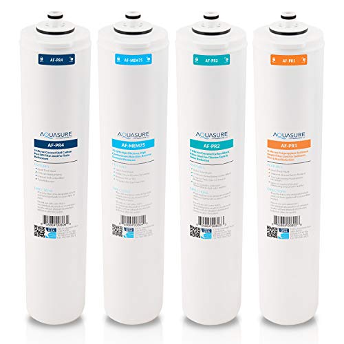 Review Aquasure Premier Series Complete 4 Stages Quick Change Filter Bundle with 75 GPD Reverse Osmosis Membrane