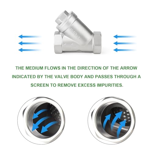 Image of TAISHER 1PCS 304 Stainless Steel 3 /4 inch NPT Female WYE Y Strainer Mesh Filter Valve CF8 WOG 800,Industrial Plumbing