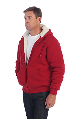Image of Gioberti Men's Soft Heavyweight Sherpa Lined Fleece Hoodie Jacket