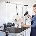 Yaheetech Trimmtisch Tierpflegetisch Schertisch Pflegetisch mit Unterkorb, 2 Schlingen, klappbar schwarz 118 x 60,9 x 177 cm