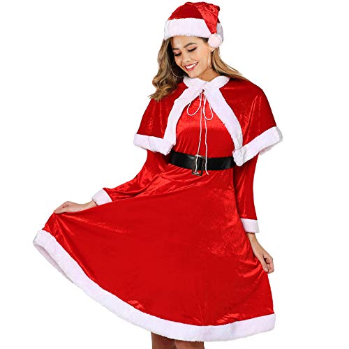 ReneeCho レディース クリスマスサンタコスチューム Mrs Claus ドレス US サイズ: PlusSize-XL カラー: レッド