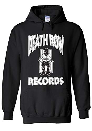 PatPat Store Death Row Records Music Novelty Black Men Women Unisex Hooded Sweatshirt Hoodie-XL