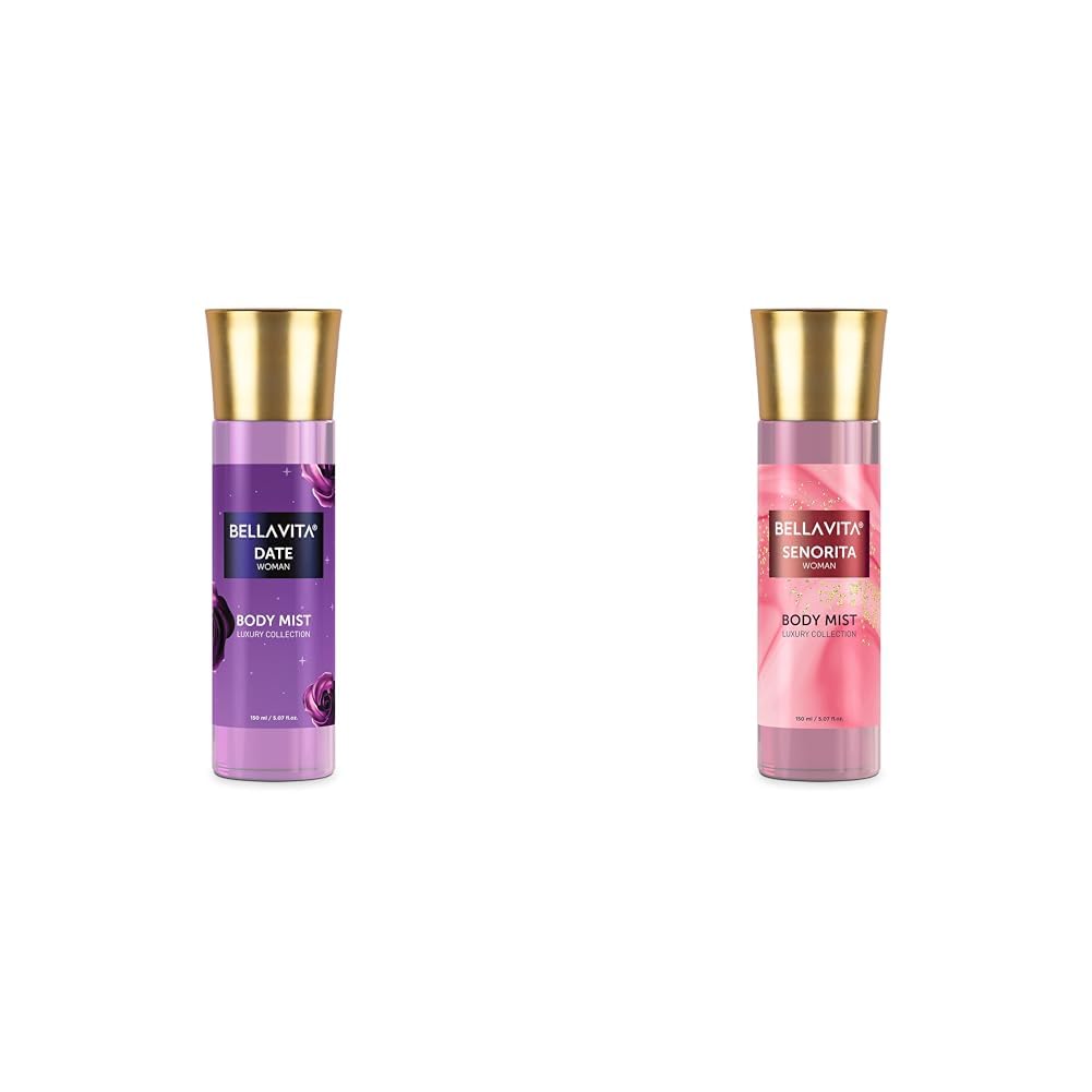 Bella Vita Luxury Date & Senorita Body Spray Mist Perfume Combo With Long Lasting Refreshing Floral & Fruity Fragrance Of Vanilla, Pomegranate & Mint For Women, 150ml Each-picture-19