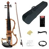Kinglos 4/4 Solid Wood Advanced Wood Grain Electric/Silent Violin Kit with Ebony Fittings Full Size (MWDS1903)