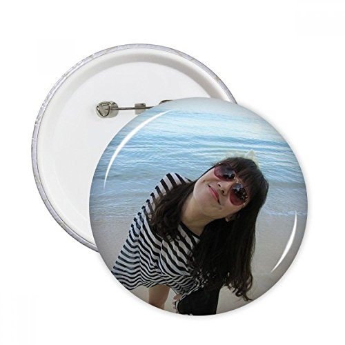 Badge bouton vague mer Ellie Yao - Customisez facilement vos vêtements ternes