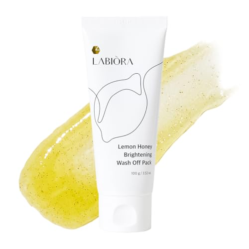 Lemon Honey Face Mask for Hydrated, Balanced Skin - 5-Minute Rinse-Off Facial Mask with Gentle Exfoliating Sugar, Soft After-Feel & Fresh Glow, 3.52 oz (100 g)