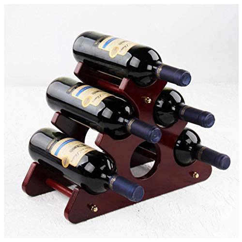 Casiers à vin de table compact pour ranger 6 bouteilles en bois - 2