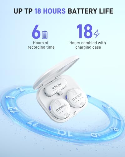 Image of MAONO Wireless Collar Mic for YouTube PC and Type C Mobile, Noise Cancellation Lapel mic with 6H Battery, 100m Transmission, Gain, Mute, Monitoring for YouTube, Vlogging, Podcasting (WM620-White)