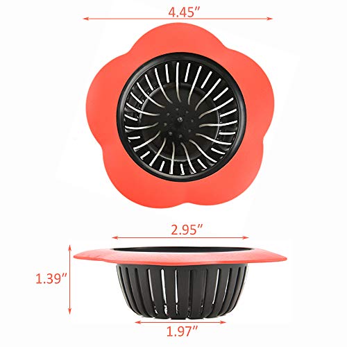 4 Pack Colador de Fregadero de Plástico y Silicona miniatura 4
