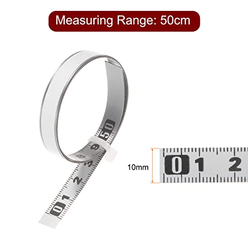 Cinta métrica adhesiva HARFINGTON 50 cm acero plateada miniatura 2