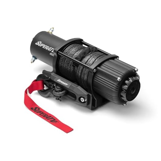 SuperATV ATV and UTV Winch Kit: 4500 Lb. Black Ops Winch with 50 Ft Synthetic Rope, Wireless Remote, and Aluminum Fairlead - 12V Electric Motor with 4500Lbs Rated Line Pull and Automatic Shut Off