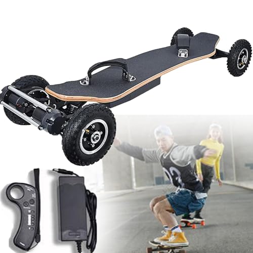 Preisvergleich Produktbild E-Skateboard, Elektrisches Offroad-Longboard Mit Fernbedienung, 10000 Mah Mountain Electric Longboard Mit Fernbedienung Skateboard, HöChstgeschwindigkeit 40 Km / H, Tragkraft 220 Kg, 30° Steigung,A