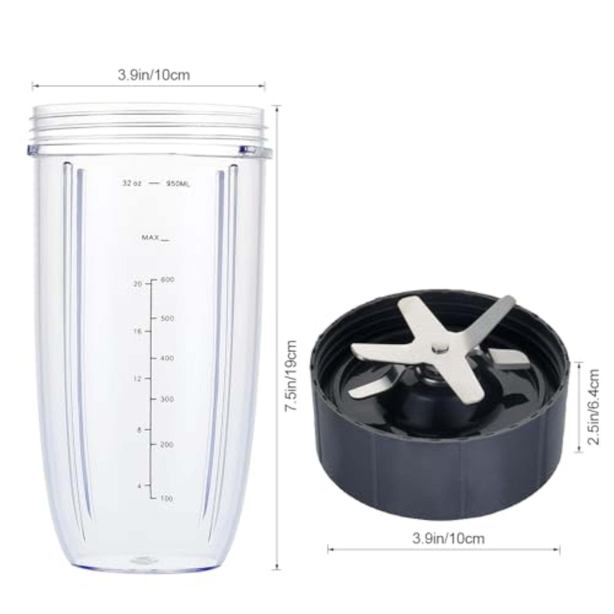 Replacement Parts for Nutribullet Blender, 32OZ Cups & Accessories