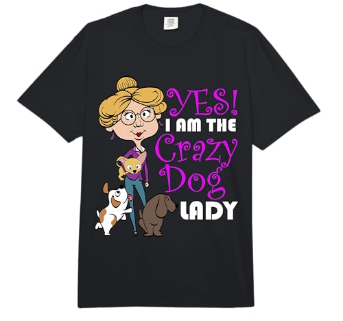Yes I Am The Crazy Dog Lady Funny Dog Lover Comfort Colors Adult Heavyweight T-Shirt